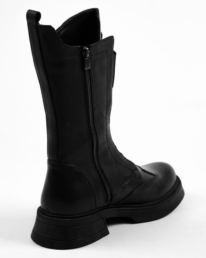 Ботинки высокие деми Guero 489417 Черные кожа