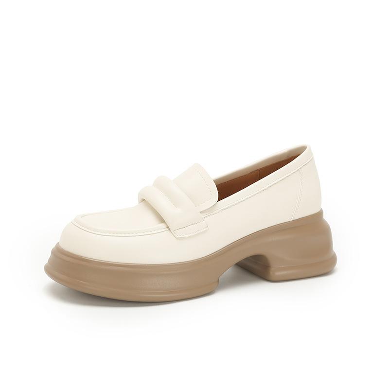 Натуральная кожа на плоской подошве для женской обуви Huizhou, виноградная мать, такие же мокасины, универсальные кожаные туфли на платформе, увеличивающие рост в студенческом стиле