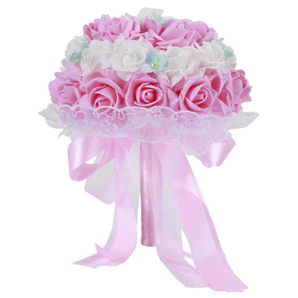 Свадебная невеста держит цветы Искусственные цветы Букет роз Свадебные принадлежности Украшения