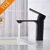 VGX Bathroom Faucets Matte Black Basin Mixer Sink Crane Faucet Gourmet Hot Cold Water Tap Washbasin Brass Single Hole Tapware