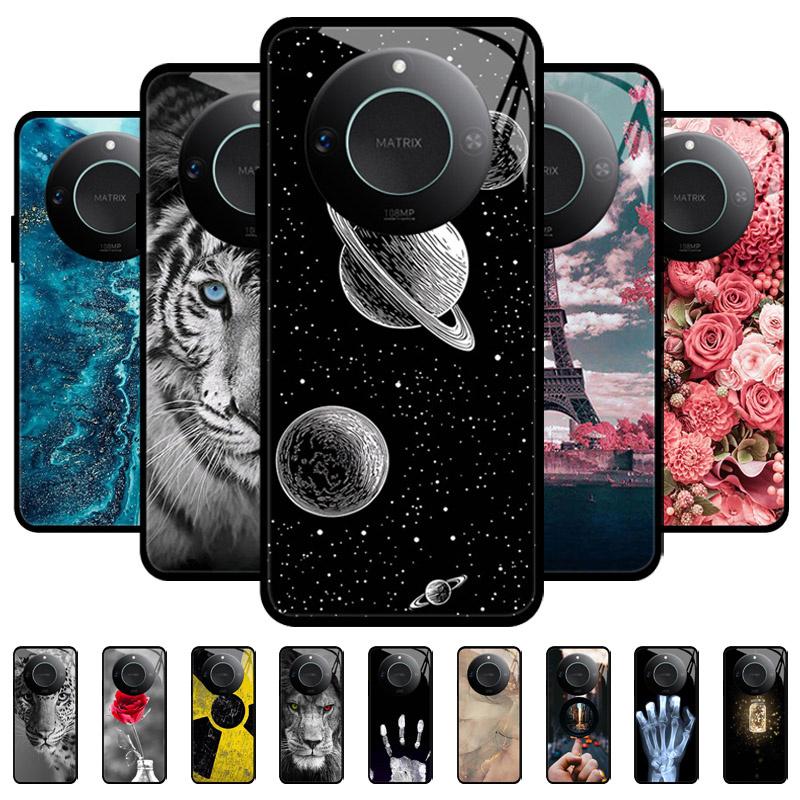 Для Honor X9C Умный Чехол-Крышка Модный Роскошный Крутые Животные Расписанный Fundas Для Honor X9C Умный Закаленное Стекло Задняя Панель Телефона