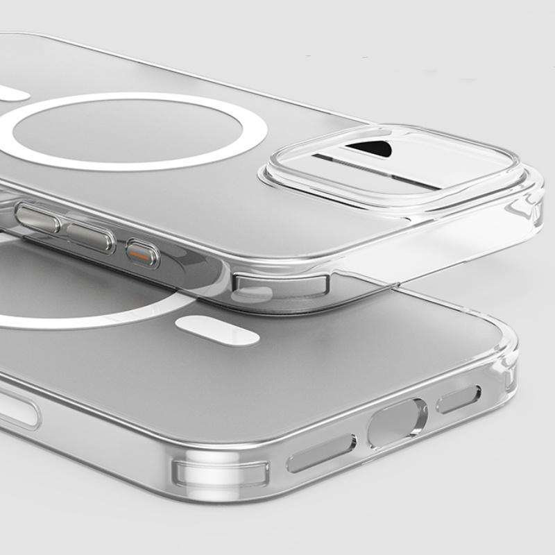 Улучшенный матовый чехол Magsafe для iPhone 16 Plus/16/15/14/13 Pro Max с кнопкой AI, устойчивый к падениям, прозрачный магнитный чехол