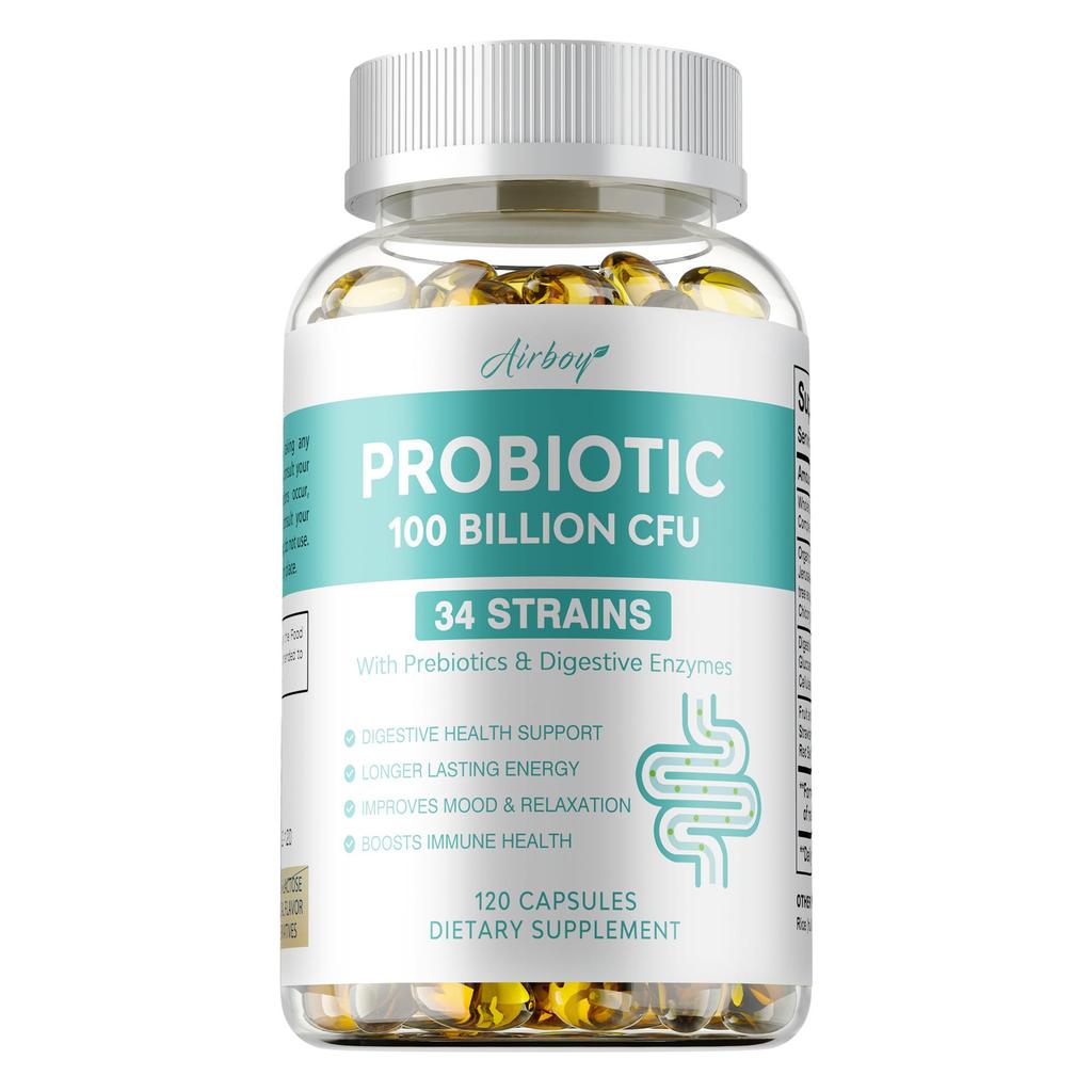 Airboy - Probiotic & Digestive Enzyme Capsules - Digestive Health