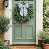 Cloth Garland Ribbon Gingham Canvas Scalloped Wreath Sash New Wreath Sashes  Door Decor Bow