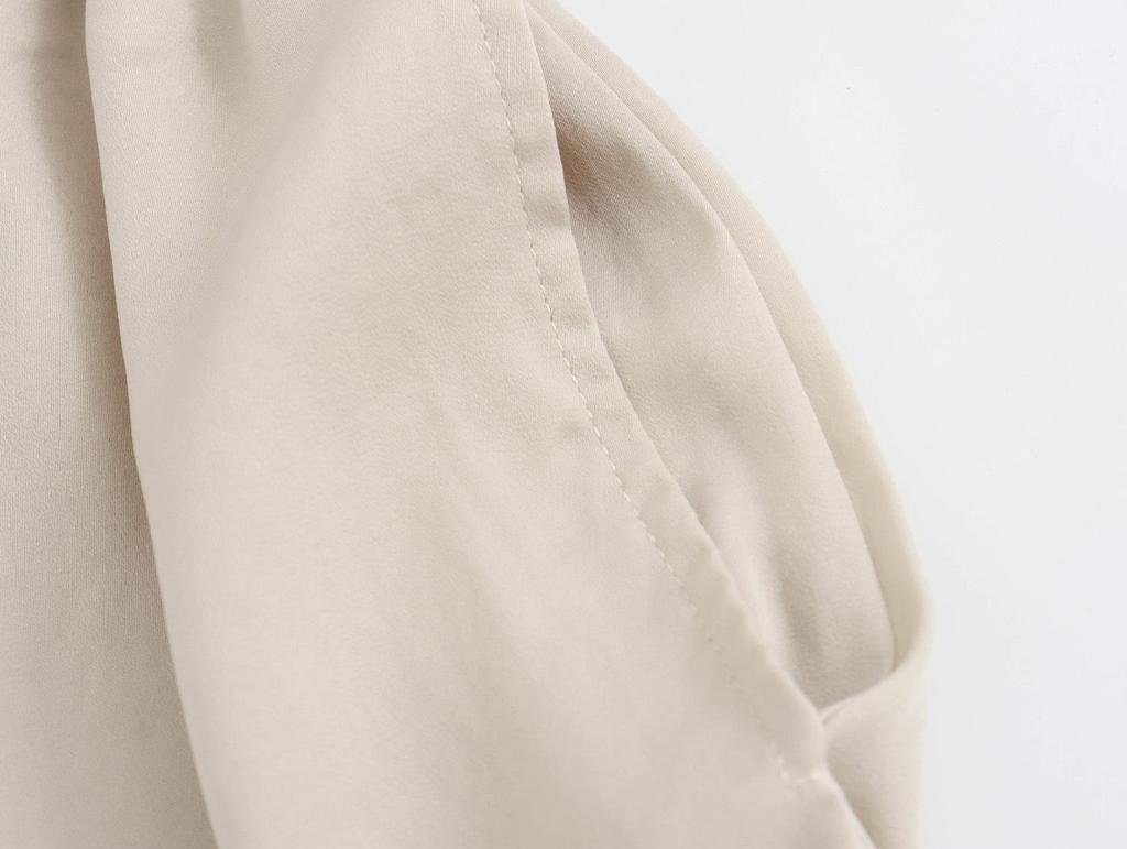 Весенние женские брюки из шелкового сатина с эластичной талией и широкими штанинами - Стильные и стройнящие