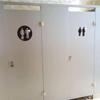 Entrance Bathroom Door Washroom Sign Poster Toilet Wall Stickers Woman & Man Mirror Surface Decal