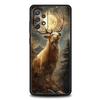 Мультяшный олень Чехол для телефона Samsung Galaxy A55 A35 A15 A14 A13 A25 A54 A51 A71 A72 A73 A32 A52 A41 5G Мягкий ТПУ Чехол Сумки