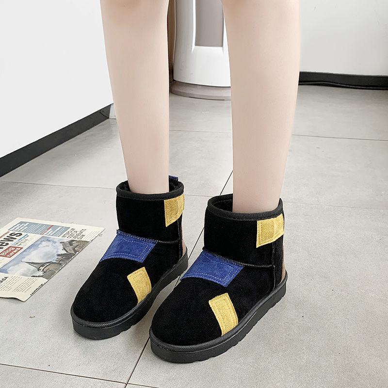 Модная зимняя обувь на платформе с круглым носком для женщин, Мода 2025, Женские зимние ботинки из овчины, Новинка, Дизайнерская роскошь, Готика, Плюшевые ботильоны, Горячая распродажа