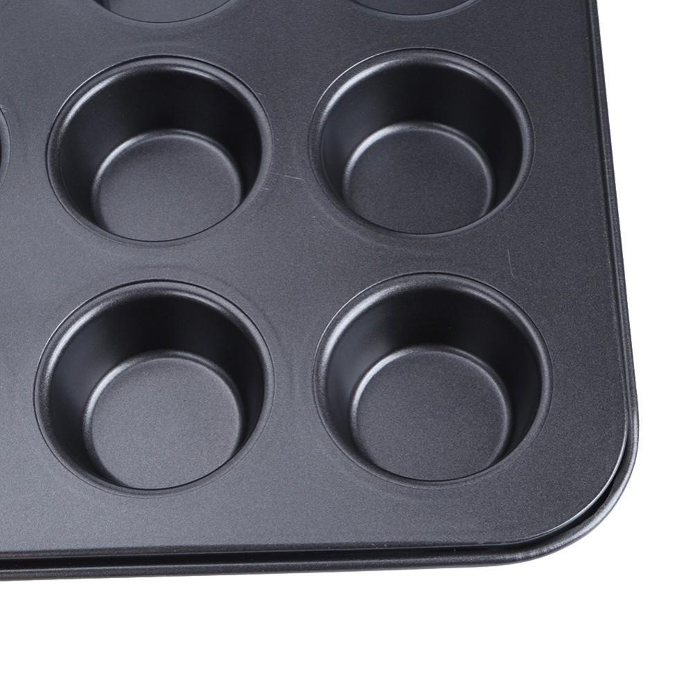 Carbon Steel Cupcake Tin Nonstick Coating Baking Pan Tea Cakes Bakeware Tray Home Baking