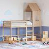 VidaXL Bunk Bed with Ladder and Roof Without Mattress 90x200 Cm 3282024