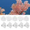 10 шт. Подставка для коралловых фрагов, шестигранный держатель, акриловая прозрачная основа, аксессуары для аквариума