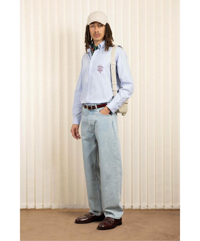 DROLE DE MONSIEUR Washed Denim Pants Le Jean Dlav D0Pds26001Bul