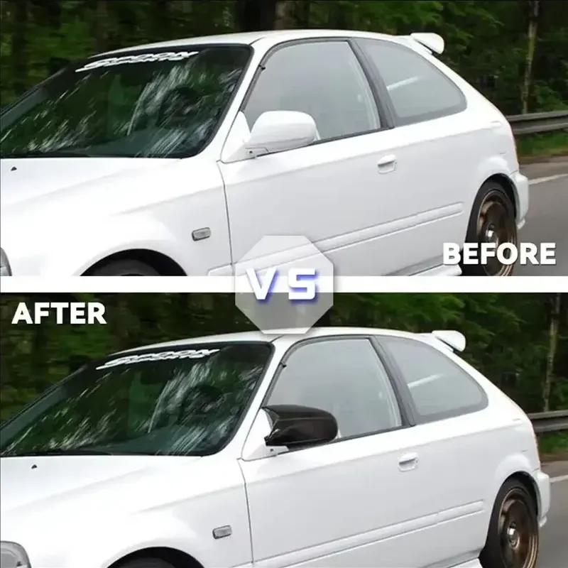 Для HONDA CIVIC EK9 TYPE R 1996-2001 ABS Накладка на боковое зеркало заднего вида автомобиля Колпачок крыла Внешняя отделка корпуса двери Клейкая наклейка