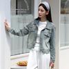 Высококачественная европейская куртка из мягкого денима с асимметричным дизайном