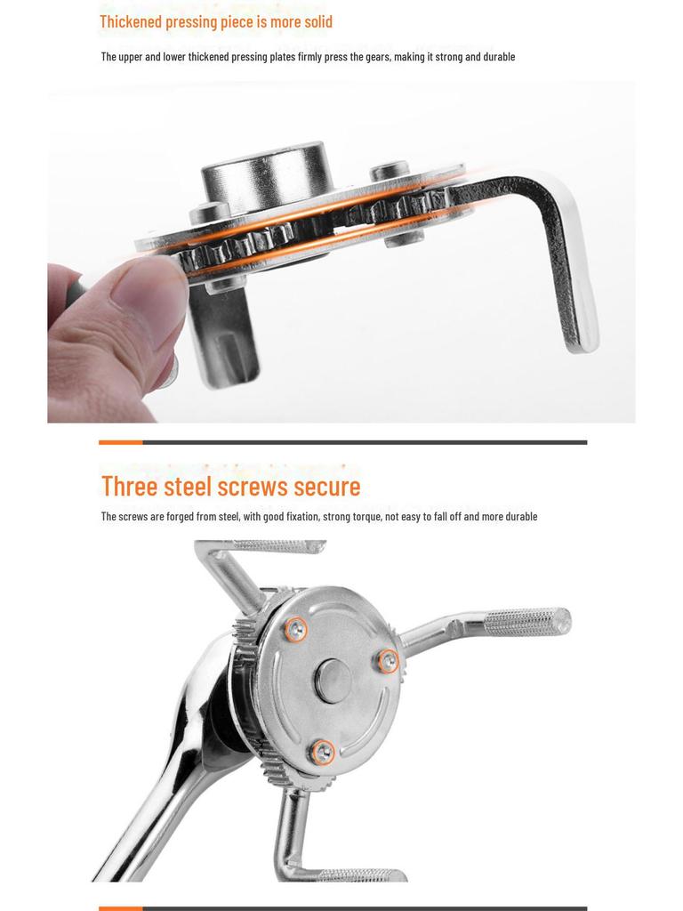 Трехзубцовый цепной ключ для масляного фильтра Green Forest