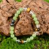 Inspired Tiger's Eye Stone Crystal Bracelet Solid Color Stone Bracelet Ladies And Women Faux Crystal Infused 8mm Crystal Beads Sparkling Jewelry