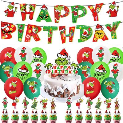 Рождественская гирлянда, арочный комплект, красные и зеленые баннеры, украшение для торта на Рождество, день рождения, вечеринка, украшения