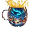 Стеклянная кружка на Рождество, Наполнитель для рождественского чулка, Кофейная кружка 300 мл, Праздничные емкости для напитков, Праздничная посуда для питья для горячего какао, латте