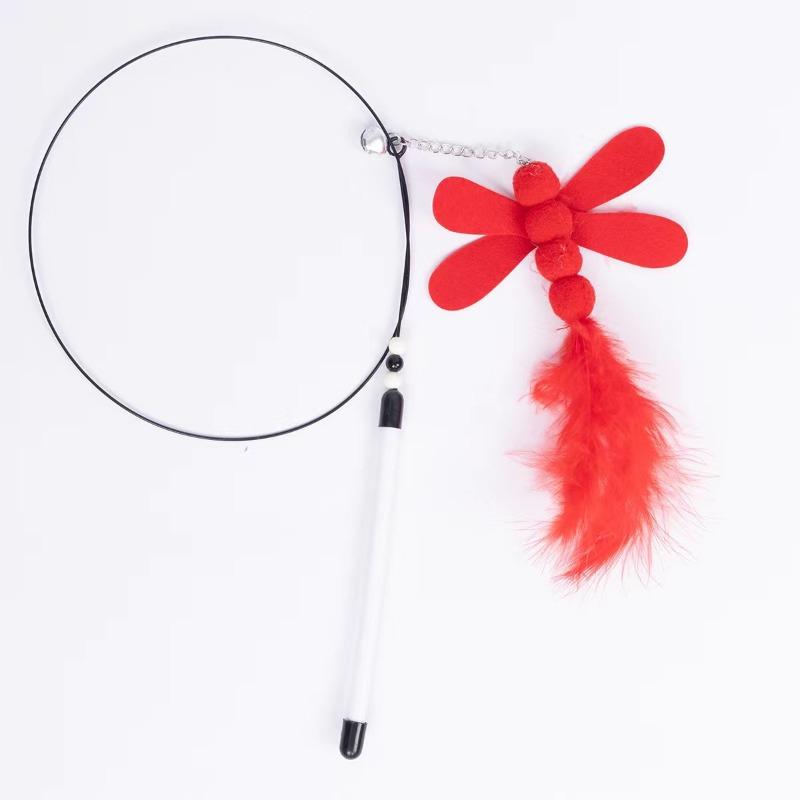 Игрушки для кошек, Колокольчики из стальной проволоки, Махалки из стальной проволоки с перьями, Игрушки для кошек, Товары для питомцев, Игрушки для кошек