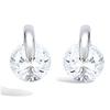 [F6189] - Silver Earrings 'Crystal' Silver White (rhodium-plated) - 10x6 Mm