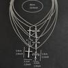 Хороший винтажный комплект ожерелий из нержавеющей стали, цепочка на Пасху, многослойное многослойное ожерелье из 6 предметов, модный хип-хоп, инкрустация стразами, смешанный стиль, кулон-крест для мужчин