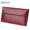 Aliwood Genuine Leather Women's Wallet Clutch Bag Large Capacity Ultra-Thin Fashion Simple Long Wallets Phone Bag Purse