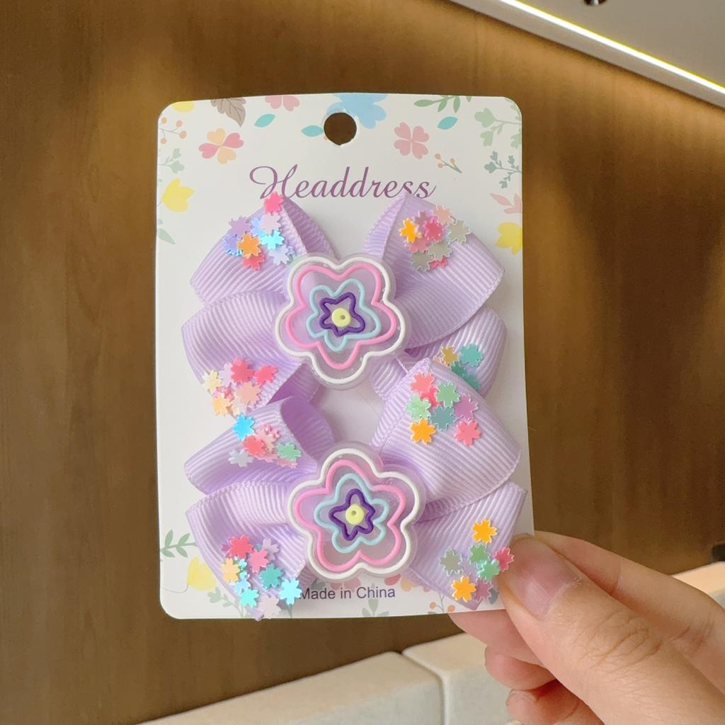 2Pcs/lot Baby Solid Hair Bows Hair Clips Ribbon Bow Hairpin for Girl Cheer Bowknot Barrettes Children Headwear Hair Accessories