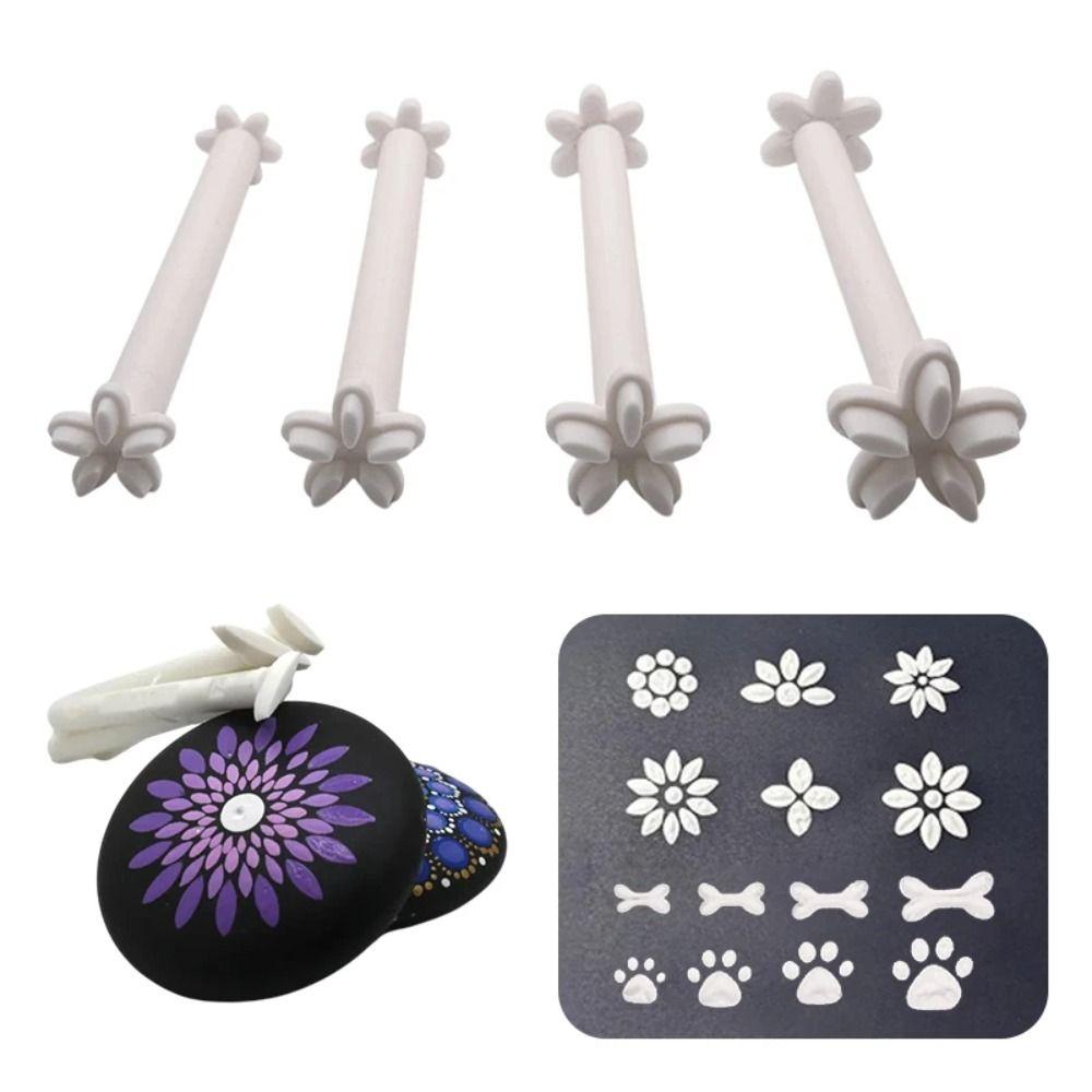 4pcs Moon Pattern Art Stamp Pen Reusable Dot Painting Pen New Embossing Tool for DIY Graffiti