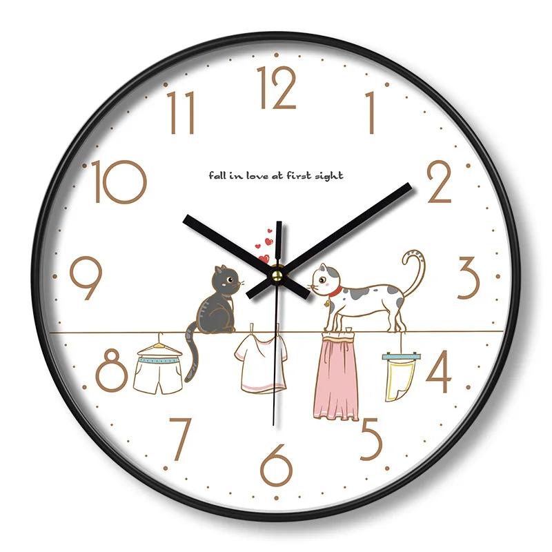 Легко читаемые 8-дюймовые современные настенные часы Простые и легко читаемые бесшумные нетикающие настенные часы для спальни гостиной