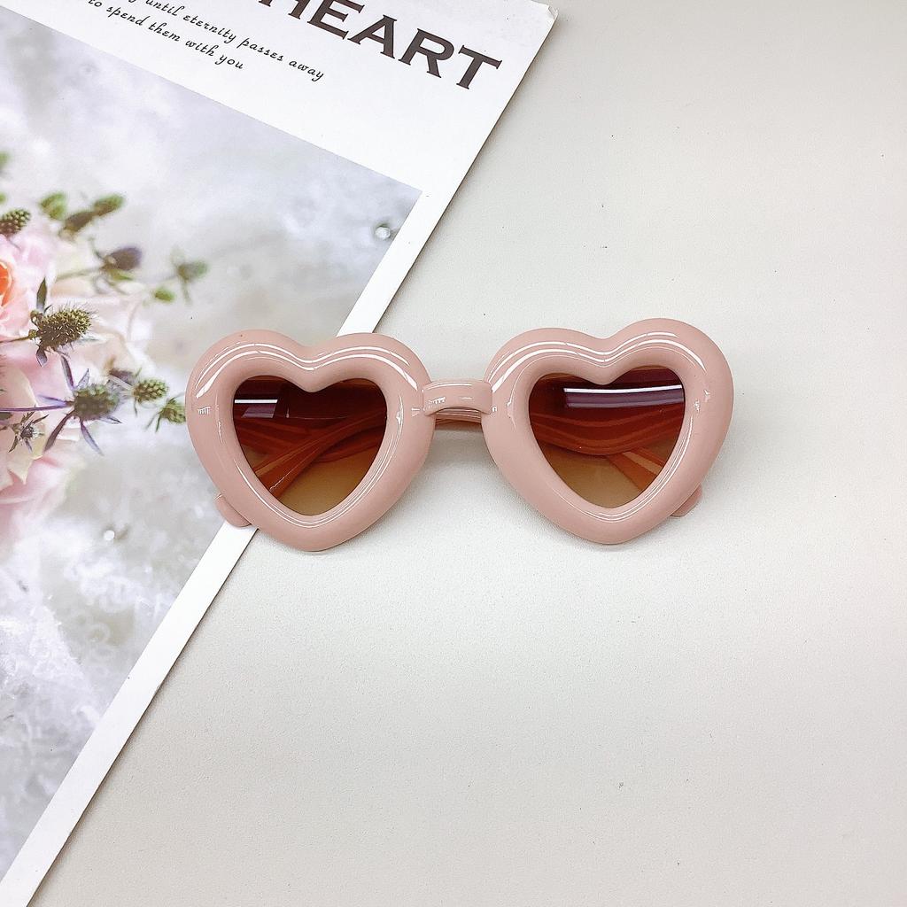 Cute Love Children'S Sunglasses Girls Decoration Chubby Sunscreen Uv Protection Sunglasses Party Boys Glasses