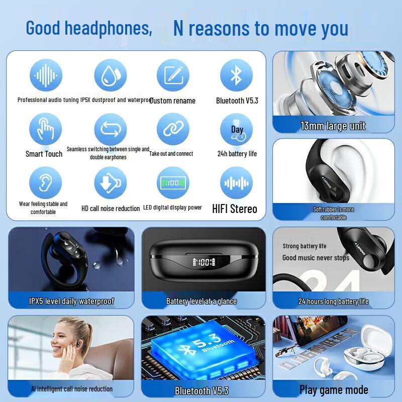 Lenovo LP75 Bluetooth Sport Earbuds