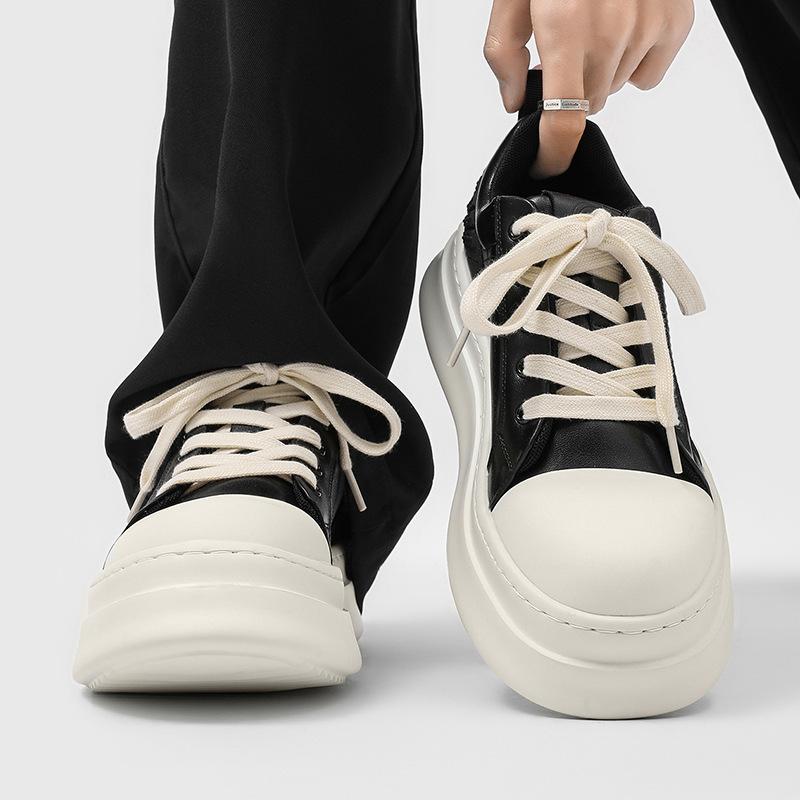 Shell Head Niche Retro Classic Board Shoes College Style Men'S Big Head Inner Height Increase Casual Trendy Bread Shoes Thick Sole