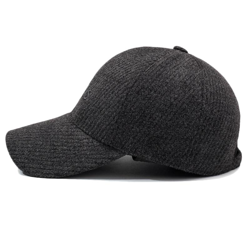 Зимняя мужская флисовая кепка для защиты ушей, теплая бейсбольная кепка для людей среднего и пожилого возраста, уличное утепление, ветрозащитная кепка