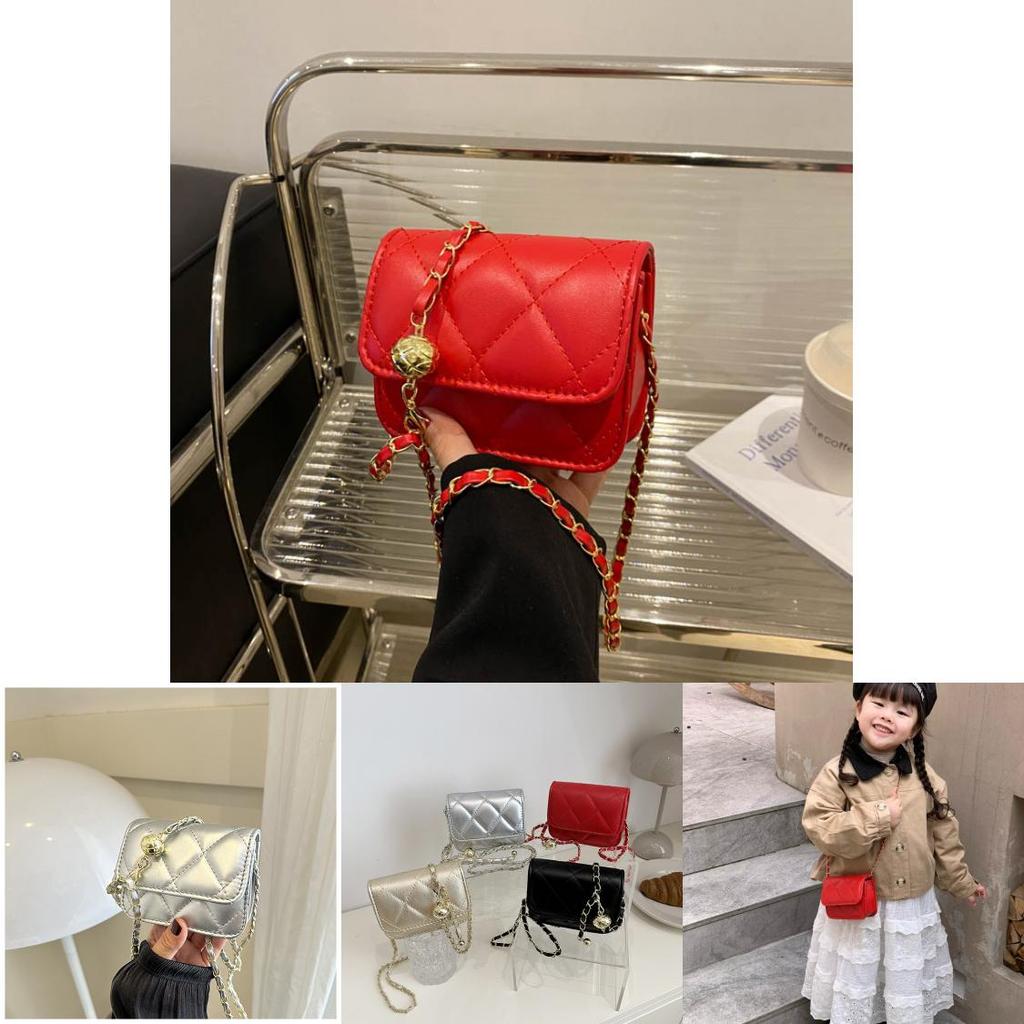 Mini Girls Chain Bag With Quilted Pattern And Trendy Chain Strap For Daily Use