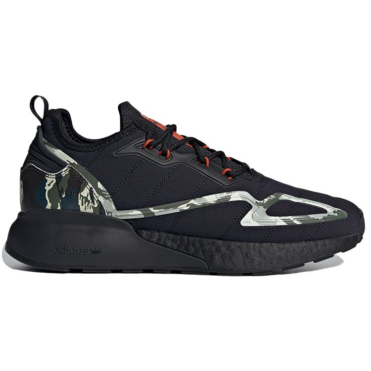 adidas Кроссовки унисекс ZX 2K Boost Black Camo Core-Black Collegiate-Orange GW2328