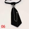 Unisex School Uniform Crystal Rhinestone Jewelry Black Ribbon Tie Necktie Boys Collar Neck Ties JK