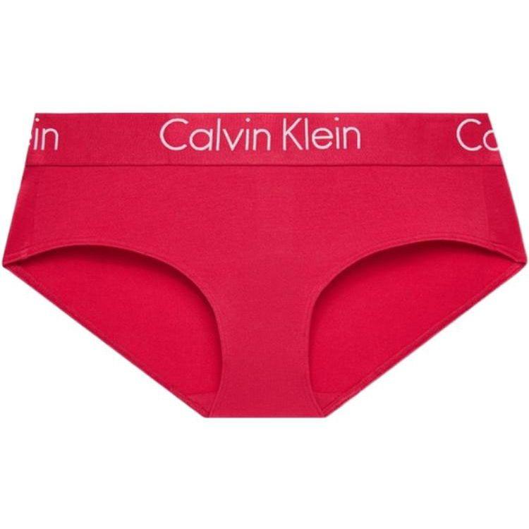 Calvin Klein Логотип на талии, дышащие полубикини-трусы, женское нижнее белье, красный цвет QP1057A-XBV