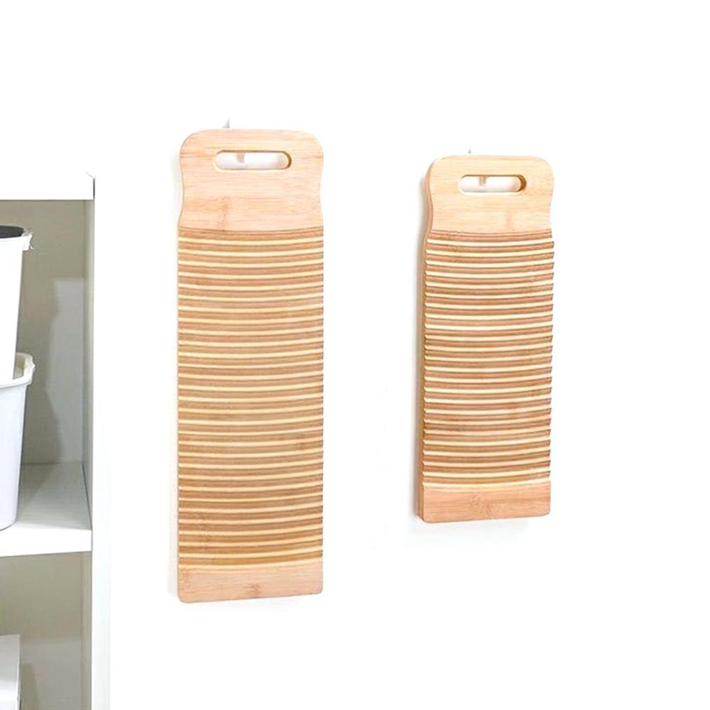 Главная Портативный бамбуковый утолщенный противоскользящий инструмент для чистки одежды Скрабборды Доска для стирки Стиральная доска