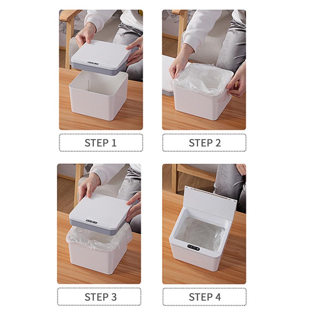Touch-free Trash Cans Smart Induction Trash Bin Automatic Garbage Can Infrared Motion Sensor