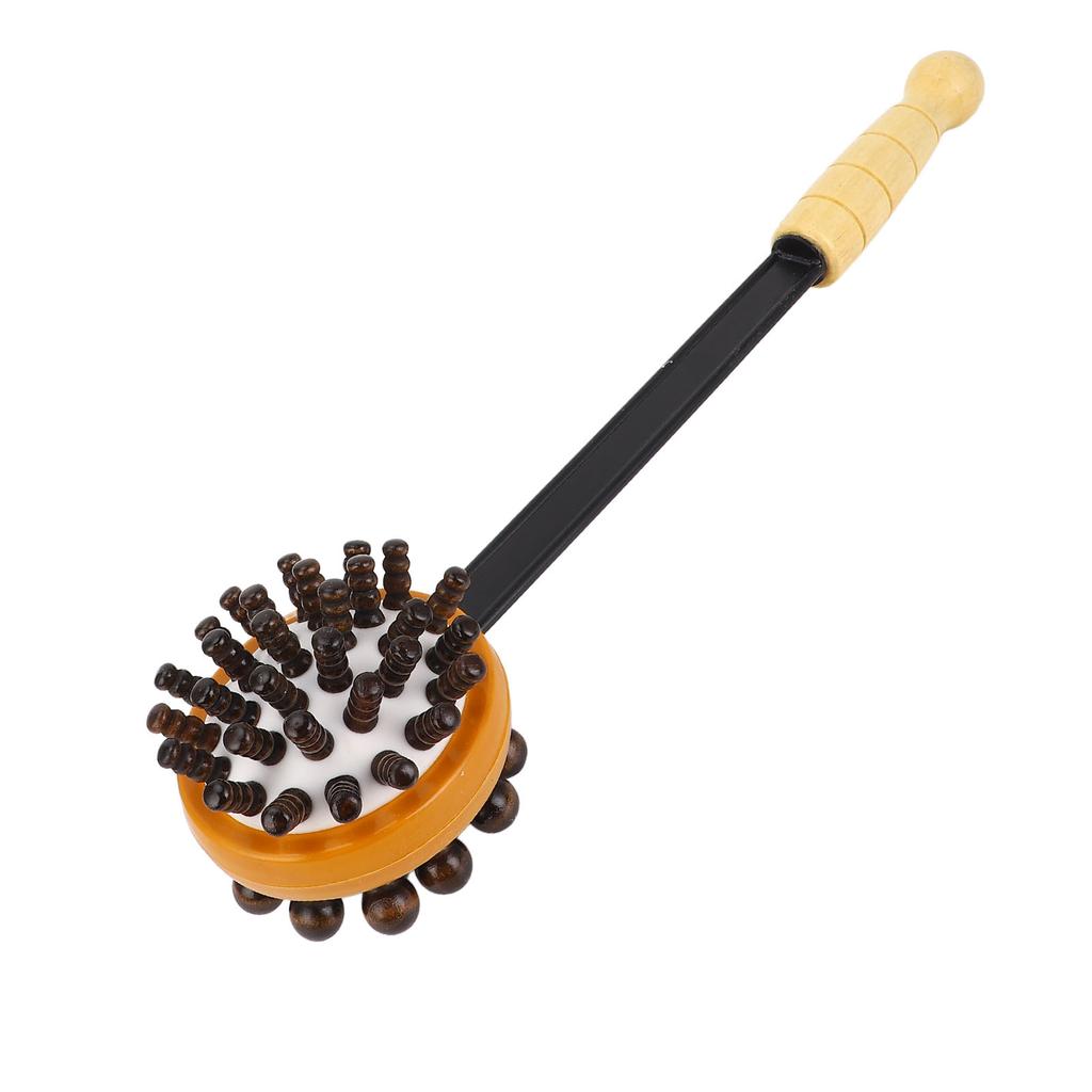 Wooden Massage Hammer Double Head Back Scratcher Handheld Back Knock Massager for Home Office