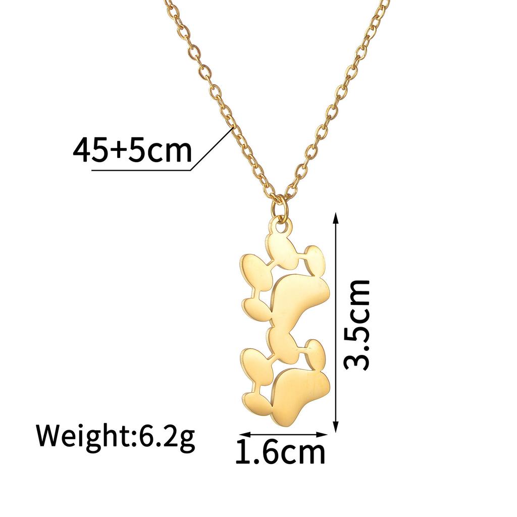 Tiny Paw Print Necklace Paw Necklace Animal Pet Dog Cat Necklace Paw Print