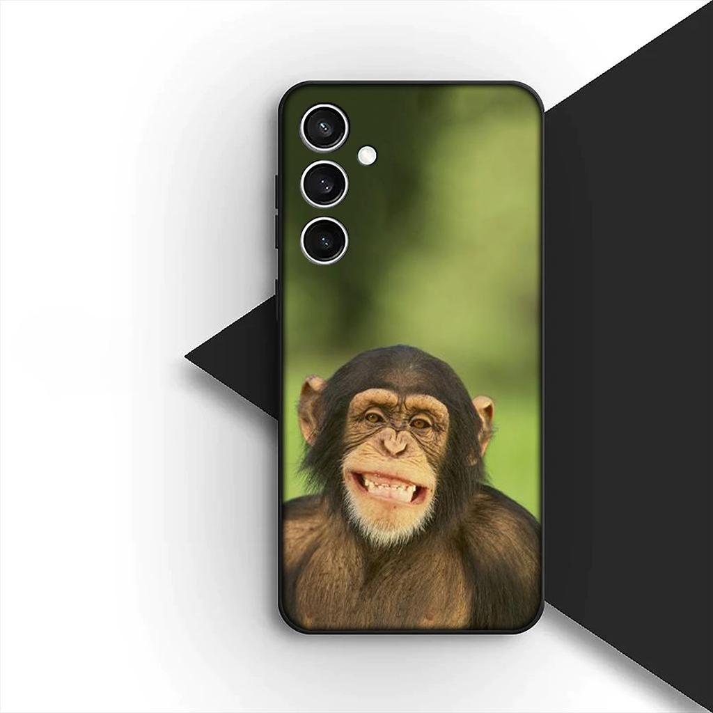 Cover for Samsung Galaxy S20 S22 S21 FE Ultra Plus A07 A17 A15 A16 A25 A57 A37 Casing Phone Case Animal Monkey Gorilla Ape Baby