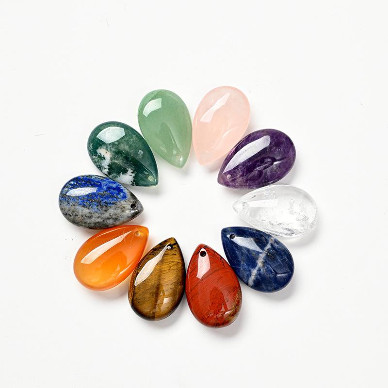 Аметистовый розовый кварц тигровый глаз кристалл капля воды кулон для самодельных ювелирных изделий