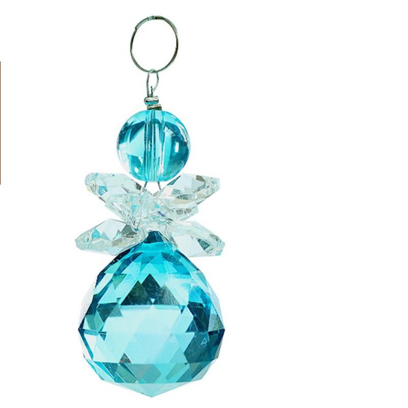 Хрустальный ангел, подвесной красивый цветной хрустальный цветок, кулон, украшения, восьмиугольный