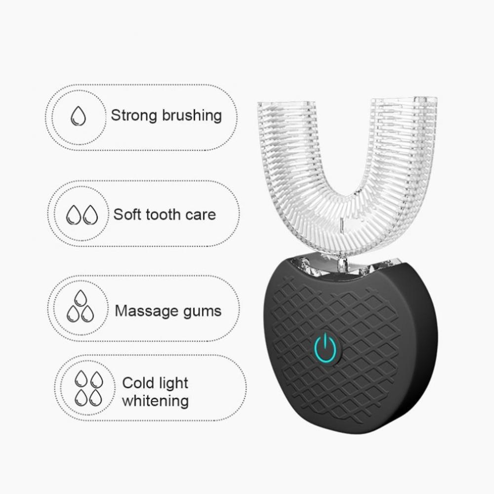 U-образная автоматическая зубная щетка IPX7 водонепроницаемая электрическая ультразвуковая зубная щетка для взрослых