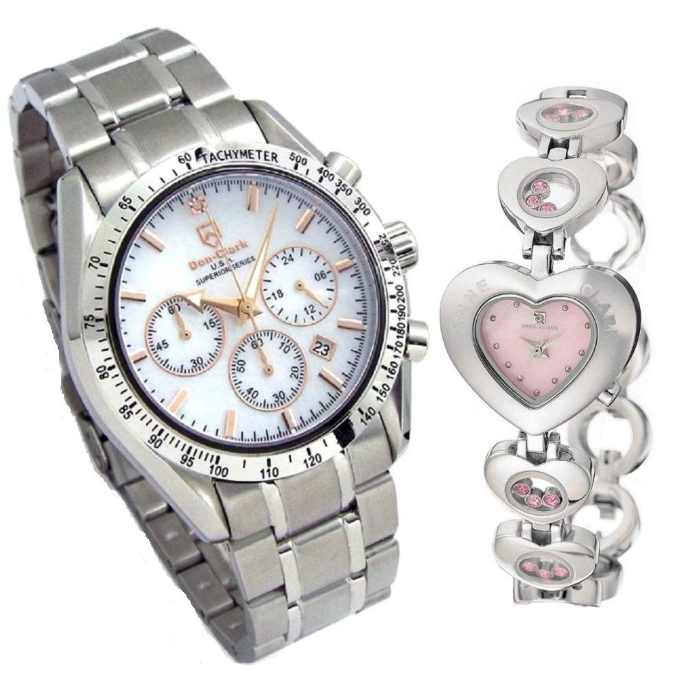Limited Model Pair Watch Don Clark Watch Natural Shell High Performance Domestic Seiko Chronograph ANNE CLARK Watch Heart Bracelet All Stainless