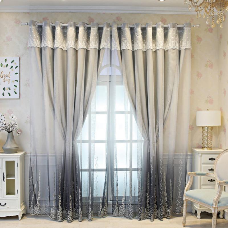 Integrated Shading Bedroom Balcony Gauze Curtain Double Shading Heat Insulation Curtain