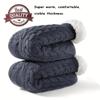 1 Pair of Women's Thick Plush Warm Floor Socks Braided Cozy Winter Casual Yoga Socks with Grips for Home Indoor Slippers Women