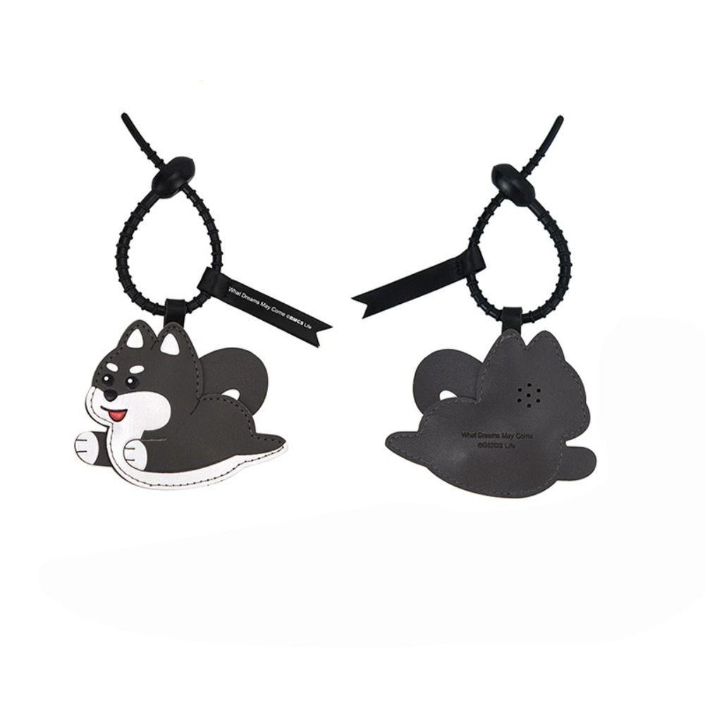 Щипок под названием Брелок для щенка Кожаные украшения для автомобиля Милый кулон в виде щенка Биби Взрослые Дети