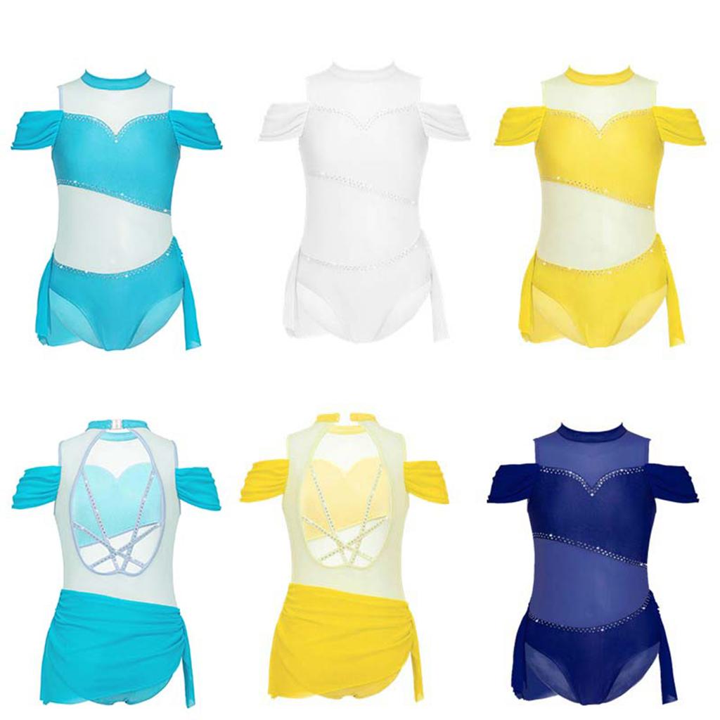 Girls Ballet Leotard Dress Child Gymnastics Workout Lyrical Contemporary Dance Ballerina Costume Stage Performance